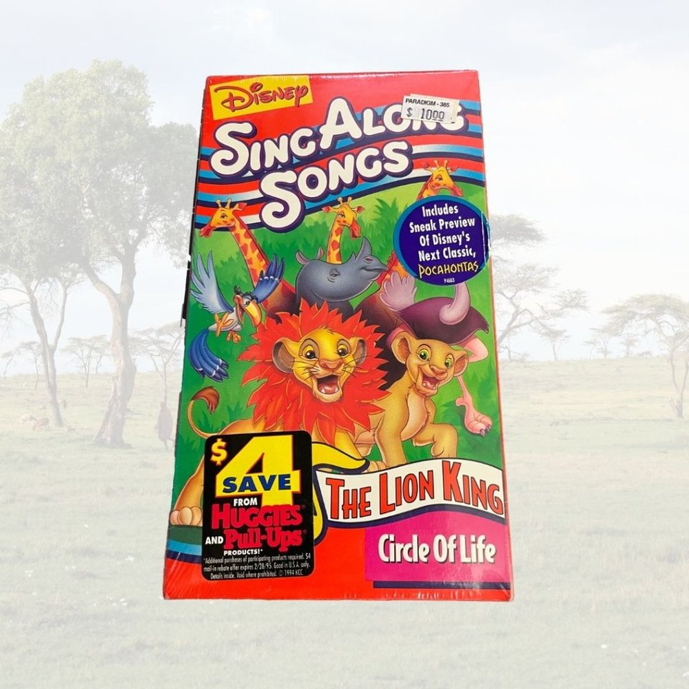 Vintage Disney Sing-Along-Songs VHS Tape Sealed Circle of Life